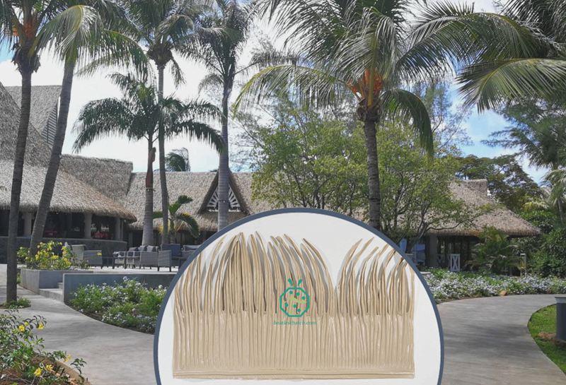 Tegole di paglia di palma resistenti al fuoco utilizzate per vari hotel resort di lusso sulla spiaggia in molti paesi oceanici