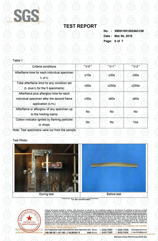 Tetto di paglia sintetico kajan ignifugo valutato e rapporto di prova sull'esposizione ai raggi UV secondo UL 94-2013