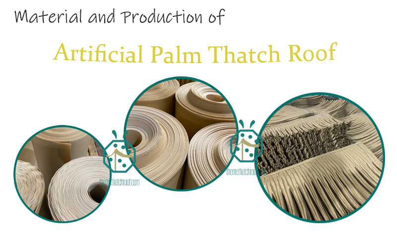 Materiale e produzione del tetto in paglia di palma artificiale di alta qualità
