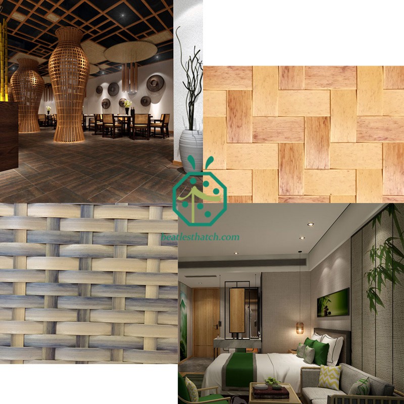 I tappetini per soffitti intrecciati in finto bambù sono un'ampia scelta di imprese di costruzione, designer e architetti
