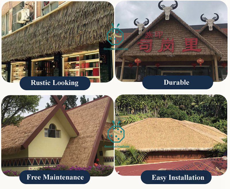 Materiali per tetto in paglia di paglia per capannoni in legno facili fai-da-te