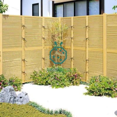 Garden fencing synthetic bamboo poles