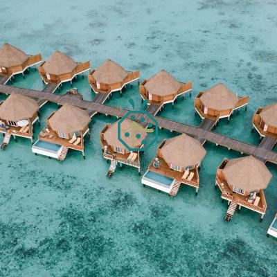 UV-proof Plastic Cadjan Thatch Roof Covering for Resort Hotel Theme Bungalow Villa